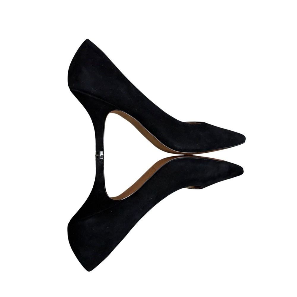 Lineo‎ Paolo Black Suede Pointed Toe Women's Size 7 M Classic Pumps